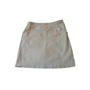 Mario Serrani Italy Tummy‎ Control Skort, Green & White Stripes - Size Small